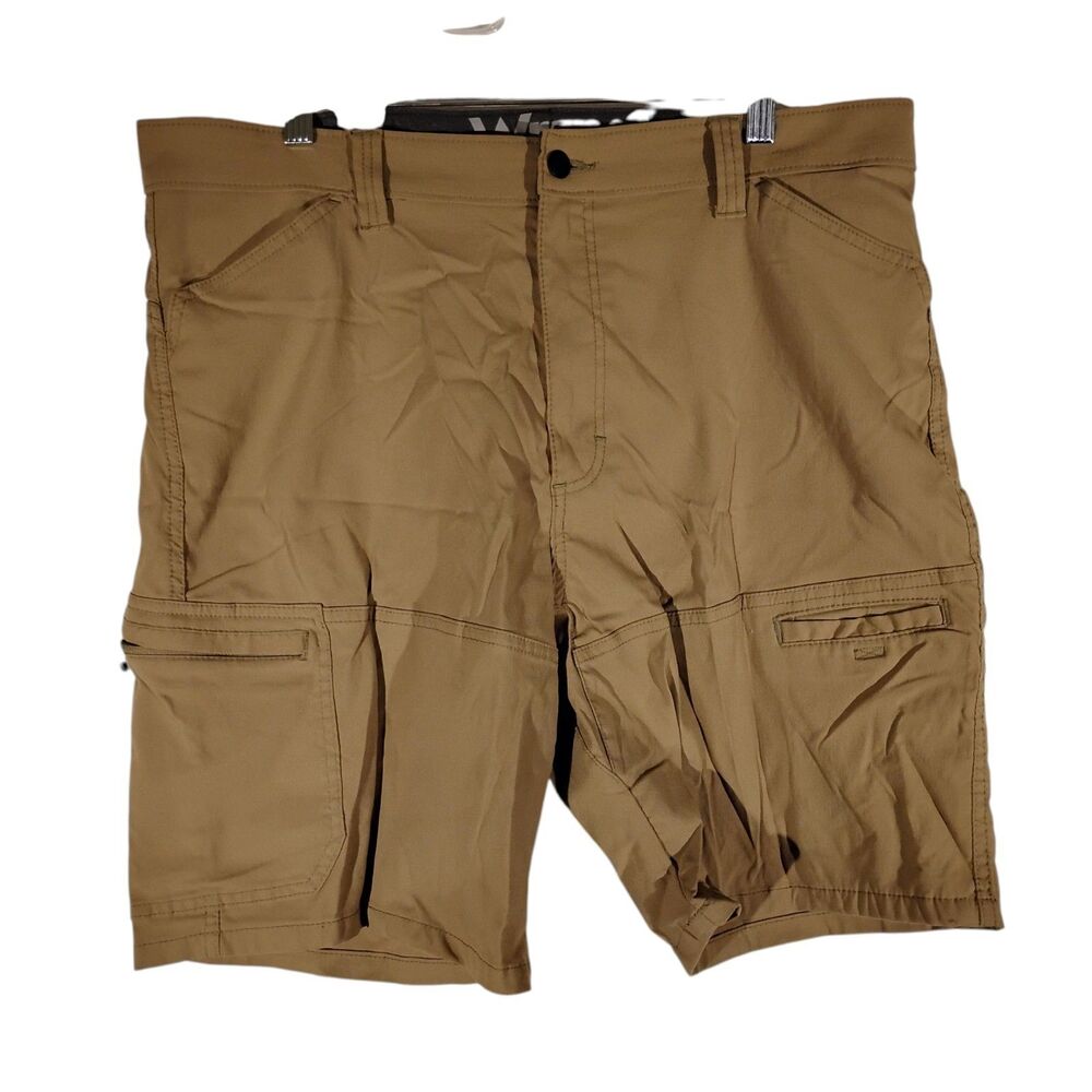 Wrangler ATG shorts mens 38 khaki tan nylon performance all terrain gear cargo